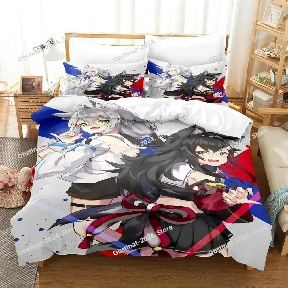 3D принт аниме Kawaii Girls Ookami Mio комплект постельного белья Single Twin Full Queen King Size комплект постельного белья для взрослых и детей комплекты пододеяльников для спальни