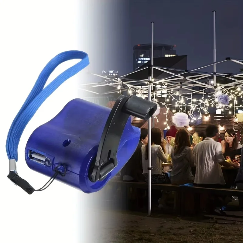 Outdoor Power Supply 5V 2W Hand-crank Battery Generator 5V Mobile Phone Power Bank Emergency Lighting Camping Emergency Light