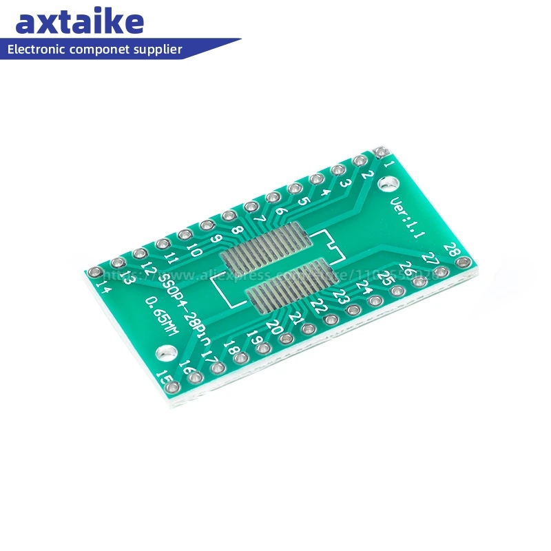 10PCS TSSOP28 SSOP28 SOP-28 SOP28 to DIP28 Transfer Board DIP Pin Board Pitch IC Adapter plate Conversion board 0.65/1.27mm