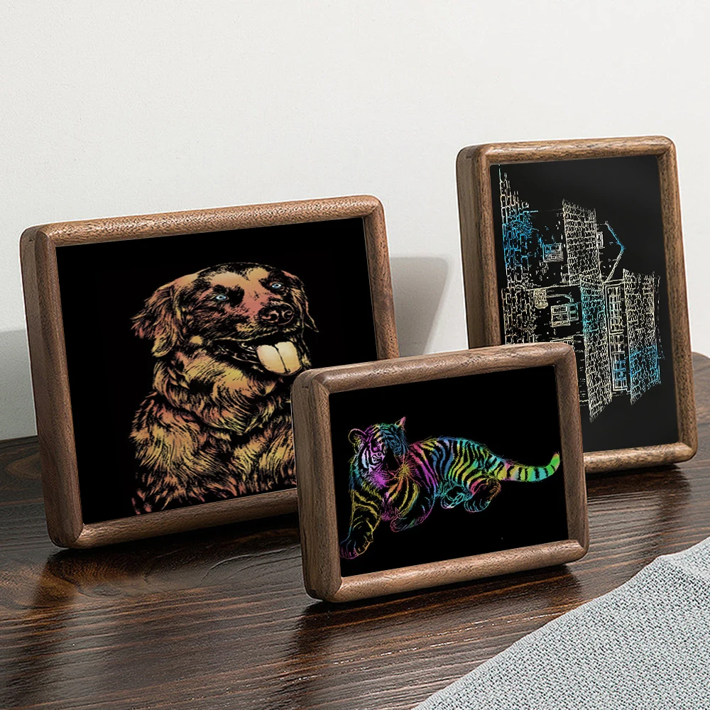 Imagem -05 - Criativo Arco-íris Scratch Art Paper Gravador a Laser Cartão Faça Você Mesmo Multi-color Laser Machine Material 32k 16k a4