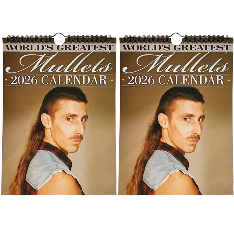 

2026 Mullets Hair Stylist Calendar-12 Monthly Humor Wall Calendar Daily View Planner Organiser Perfect For Home And Office Decor