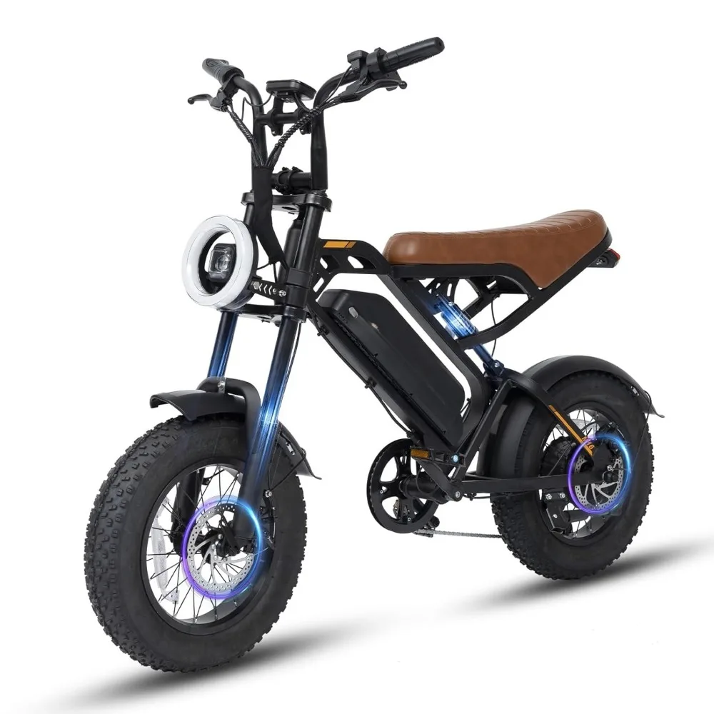 

Electric-Bike-for Adults 1500W Peak, 29MPH 48V 15.5Ah Removable Battery, 60 Mile Range, 16"x4.0" Fat Tire, Electric, Customized