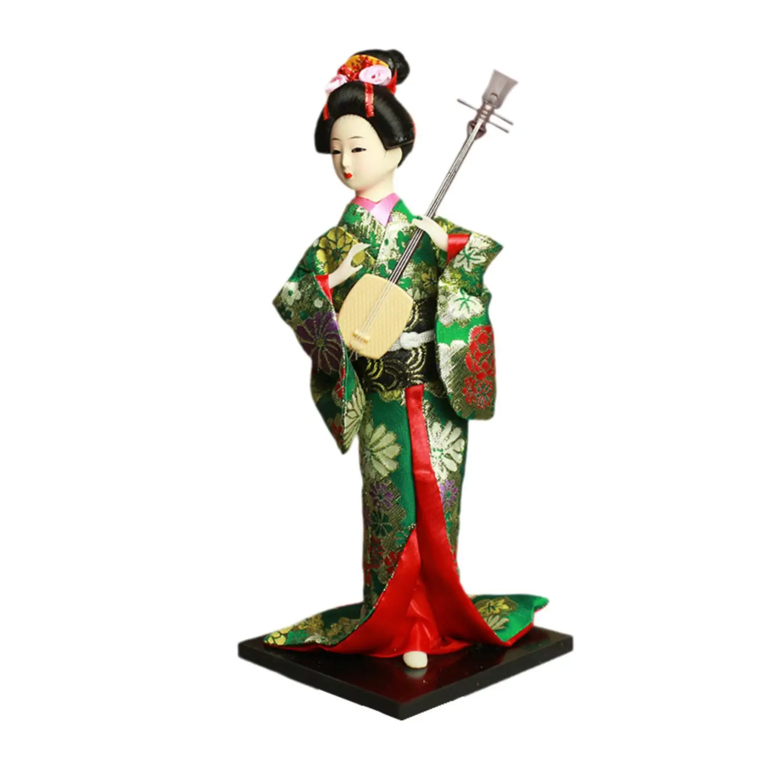Japanese Geisha Kimono Doll Geisha Figurine Girl Statue Desktop Ornament for Desk Store Birthday Gift Home Office Decoration