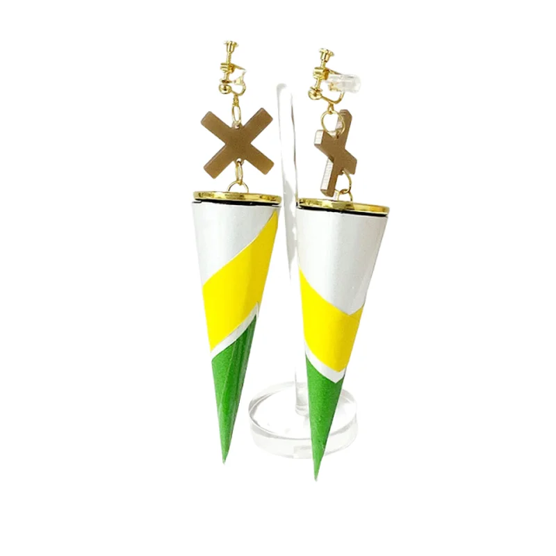 

Small Flower Genshin Impact Kenichi Earrings Earclips Conical Earrings Accessories Props Back