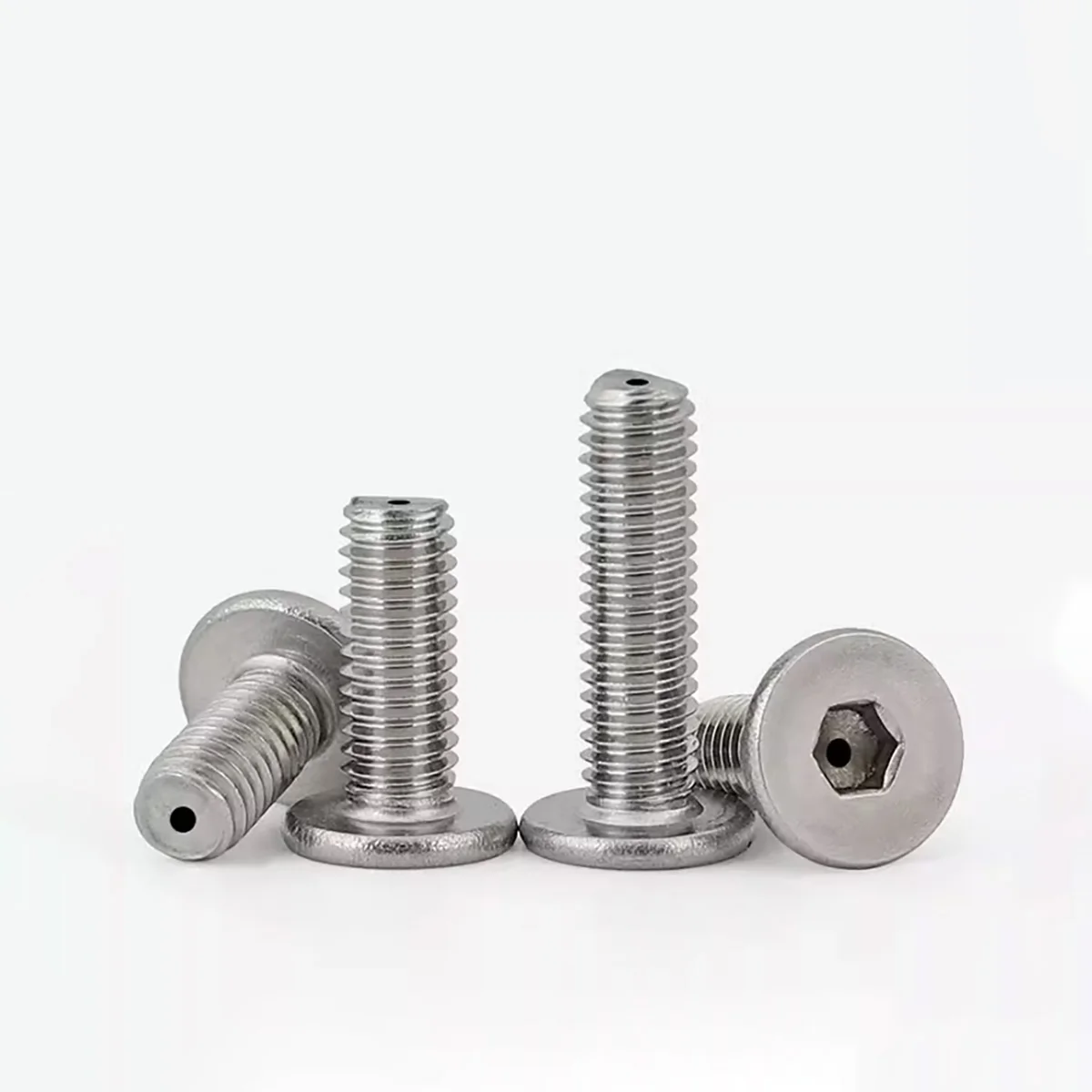 

304 Stainless Steel Thin Head Hollow Vacuum Exhaust Screw/Flat Head Hexagonal Through Hole Hollow Screw M3-M8