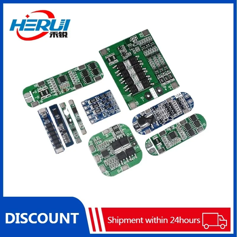 

18650 Lithium battery overcharge over discharge current short circuit charging protection board module 1/2/3/4 String 3.7/12V 3A