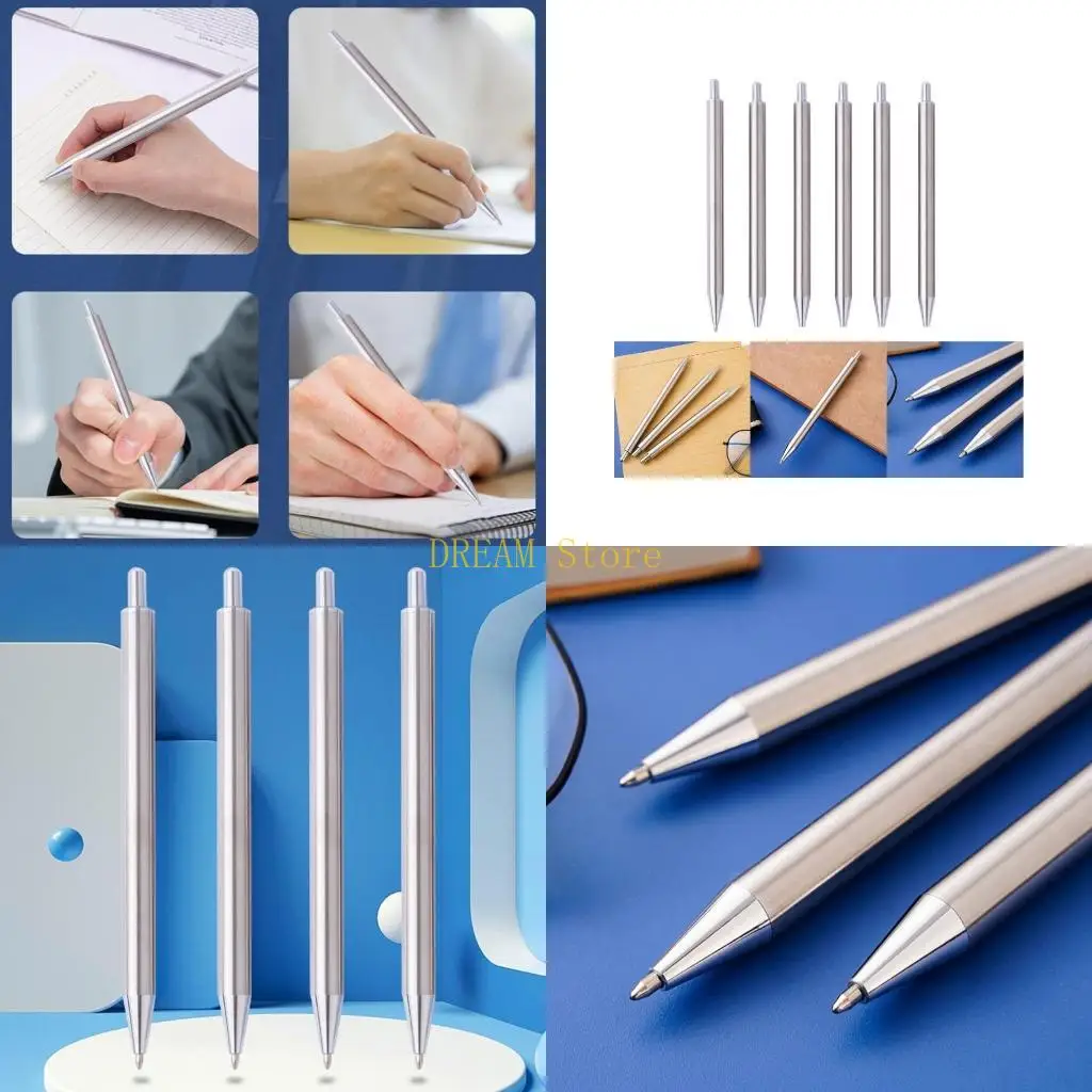 

6 шт., выдвижная шариковая ручка, офисная ручка для письма, ручка для входа в систему для отеля, лучшая распродажа