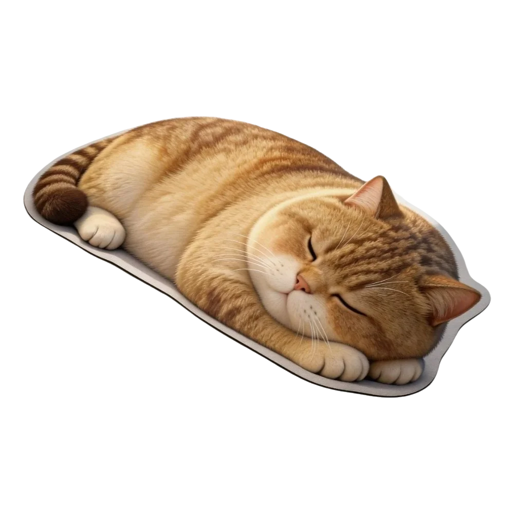 Super Absorbent Simulation Cat Floor Mat Wear Resistant Design Foldable Washable Washable Bedroom Carpet Oil Proof