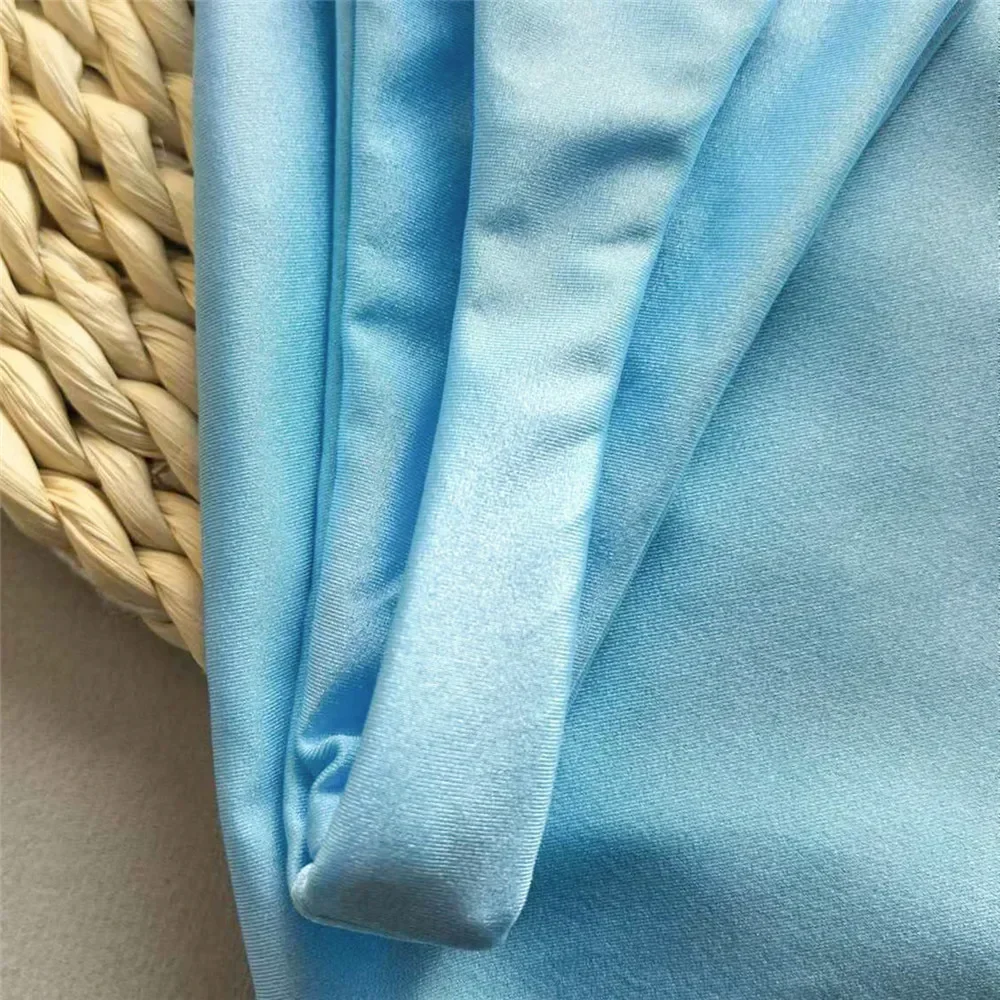 Light Blue Micro Bikini Thong Pushup Sexy Swimsuit Cover Ups Women Sun Metal Buckle Swimwear Bathing Suit Bikinis Sets 2025 New
