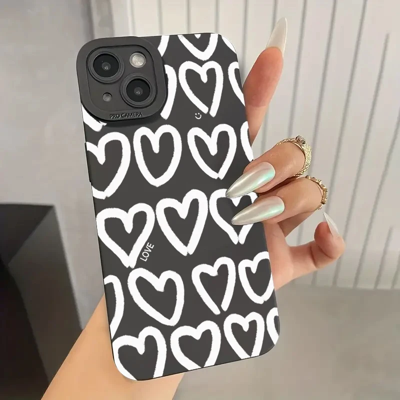 A Loving Printout Matte Phone Case For iPhone 16 14 12 15 11 13 Pro Max Mini SE2 X XS XR 7 8 Plus Silicone Soft Shockproof Cover