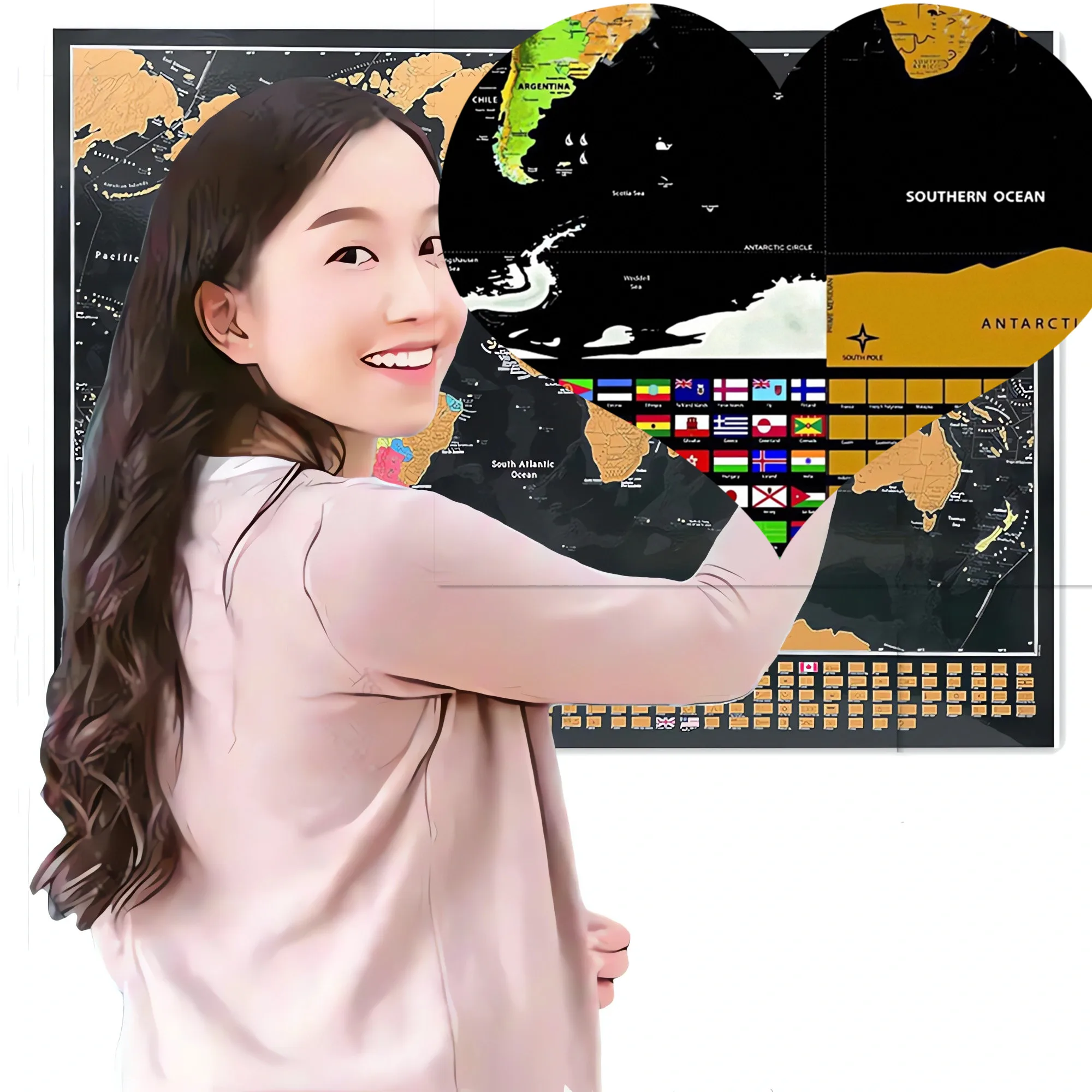 Deluxe Scratch Off Mæp Top Gold Scratch Off Layer Visual Travel World  Cartography, Travel Scratch Card Gifts for Travelers
