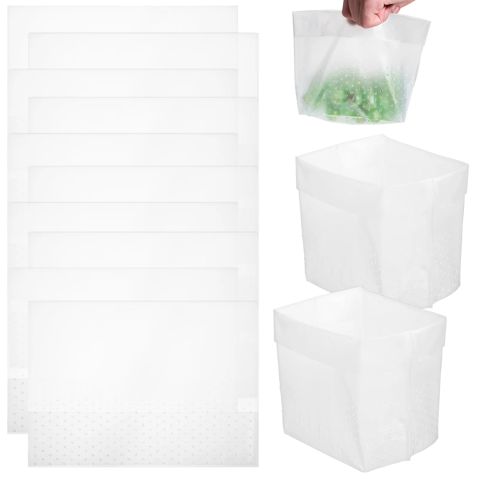 

150 Pcs Standing Trash Kitchen Filter Sink Waste Bags for Small Bin Drain Food Scraps Compact Tidy Hollow Holes Easy Use Garbage