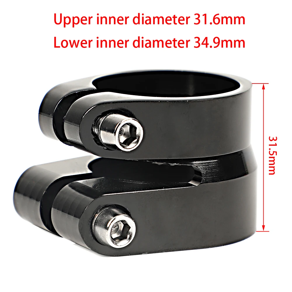 OUO Double Seatpost Clamp 31.8/34.9mm Aluminum Dual Seat Post Clamp For Mountain Road Bike Seat Tube Clip Bicycl Accessori