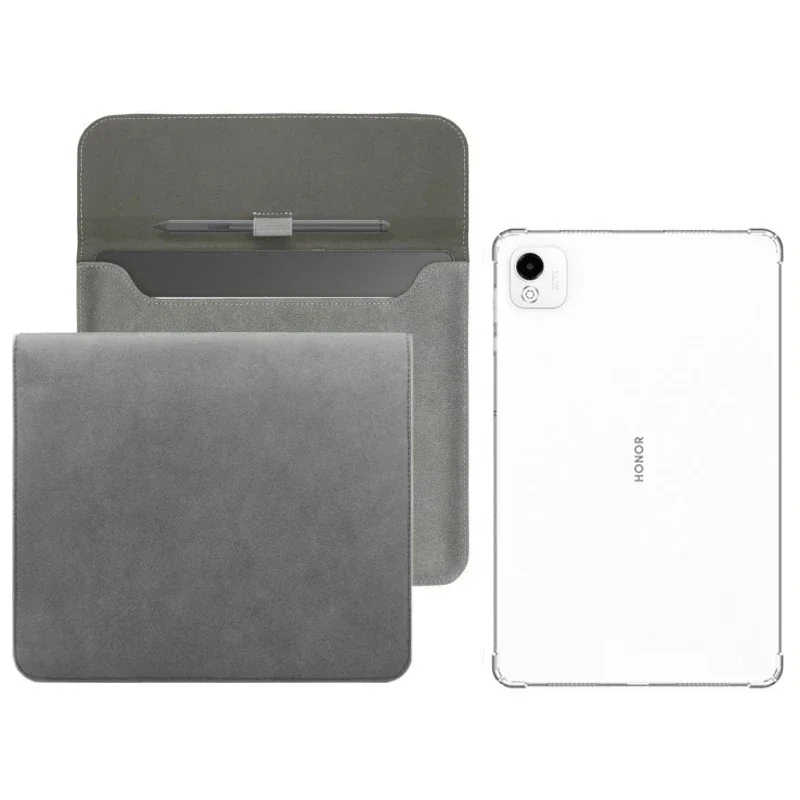 

2-IN-1 For Honor Pad X9a ELN2-W29 ELN2-L29 11.5" Clear TPU Shockproof Back Cover Case + Slim Tablet Storage Sleeve Bag