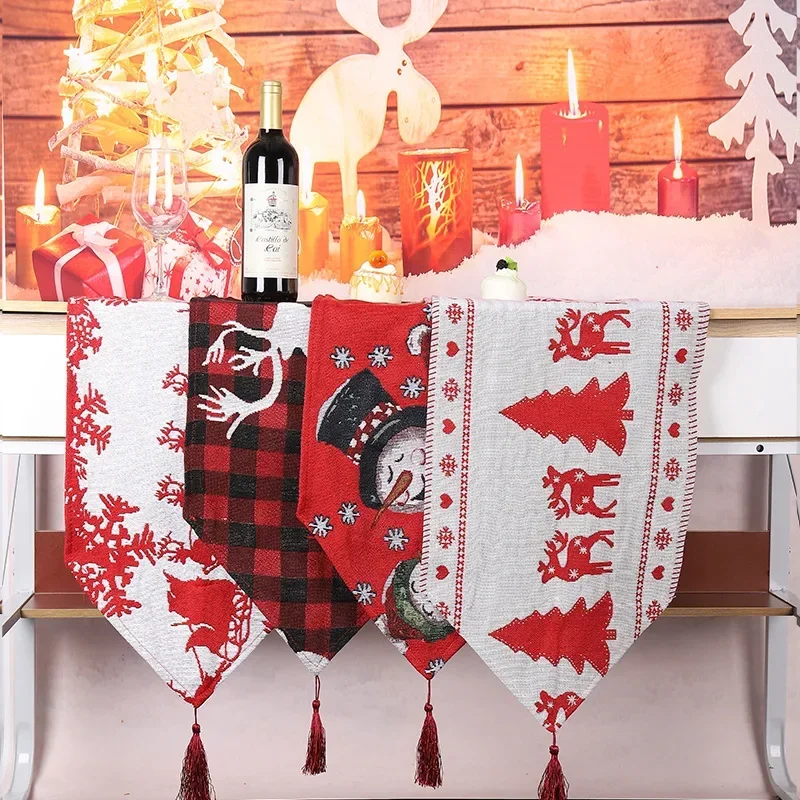 Christmas Decoration Plaid Cloth, Creative English Red and Black Plaid Tablecloth, Placemat, Restaurant Decoration Supplies