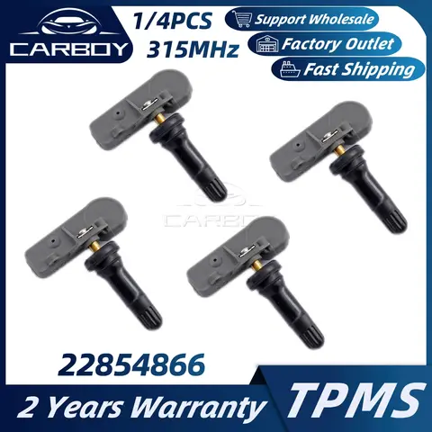 22854866 20922900 TPMS 타이어 압력 센서, 뷰익 루체른 캐딜락 CTS, 쉐보레 교외 아베오 몬테 카를로말리부 GMC 아카디아용