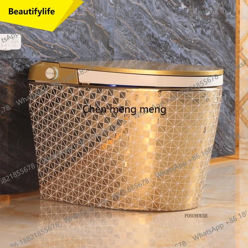 

Современный электрический унитаз-биде A17 с подогревом, автоматический, умный, класса люкс, золотой, с пультом ДУ