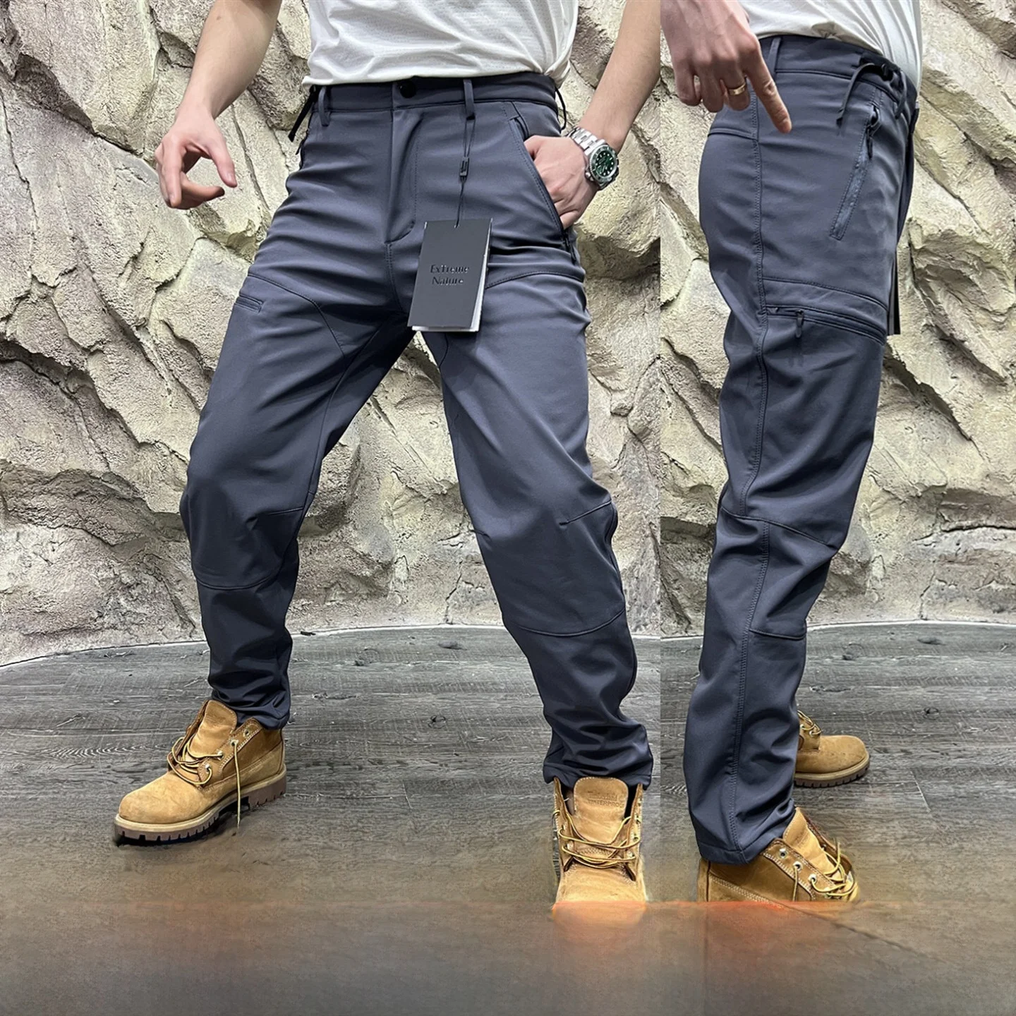 

Tactical Series Men's Fce Lined 3D Tailored DWR Water Resistant Warm Windproof Soft ell Pants Outdoor Sle Straight Leg...