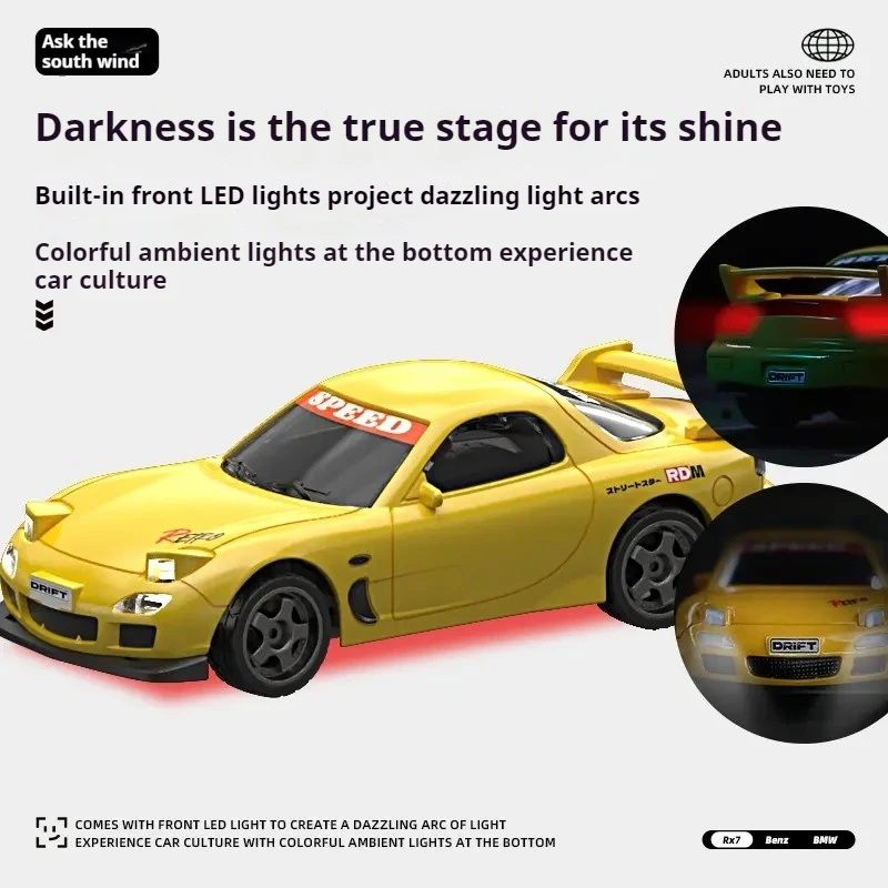 1:43 Mini Rc Drift Auto Voor Desktop 4wd Volledige Proportionele Controle Glad Drifting 3 Klassieke Gesimuleerde Modellen Voor Verzamelaars