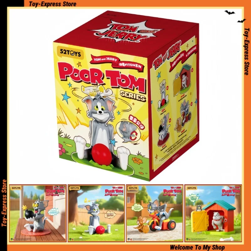 ของเล่นกล่องสุ่ม 52TOYS ทอมแอนด์เจอร์รี่ ซีรีส์ทอมผู้เดือดร้อน โมเดลตุ๊กตา กล่องปริศนา ของตกแต่ง ของเล่นเด็กผู้หญิง ของขวัญวันเกิด