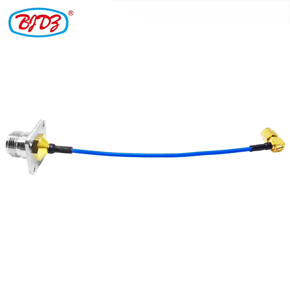 

Free Shipping 2PCS 15cm N Female Flange 25.4mm to SMA Male Angle Connector for ss402 Cable