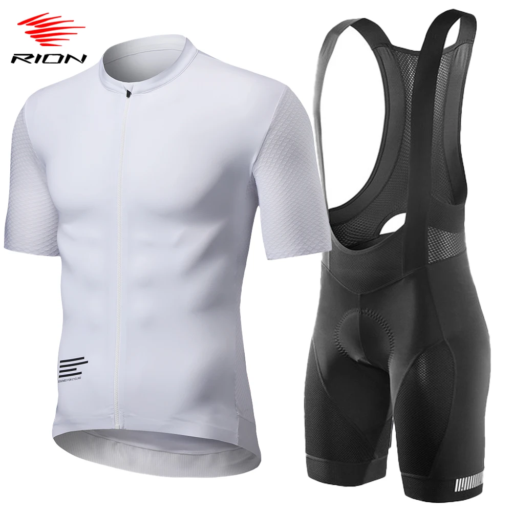 RION Cycling Men's Jersey Sets MTB Mountain Bike Ciclismo Bicycle Clothing 3D PAD Cycling Bib Shorts Quick Dry Motorcycle Wear