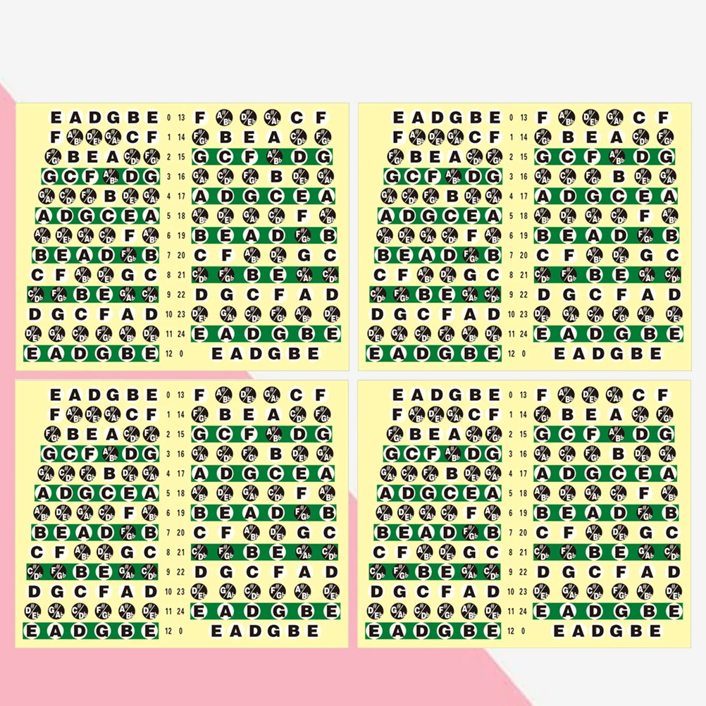 

10Pcs Guitar Fretboard Notes Sticker Map Labels Decals Fingerboard Training Tool for Learning Chords Scales on Electric Acoustic