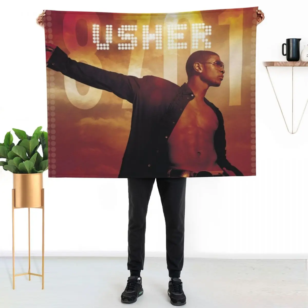 Light Guide Throw Blanket Single Thermals For Travel cosplay anime Soft Plaid Decorative Beds Decoratives Blankets