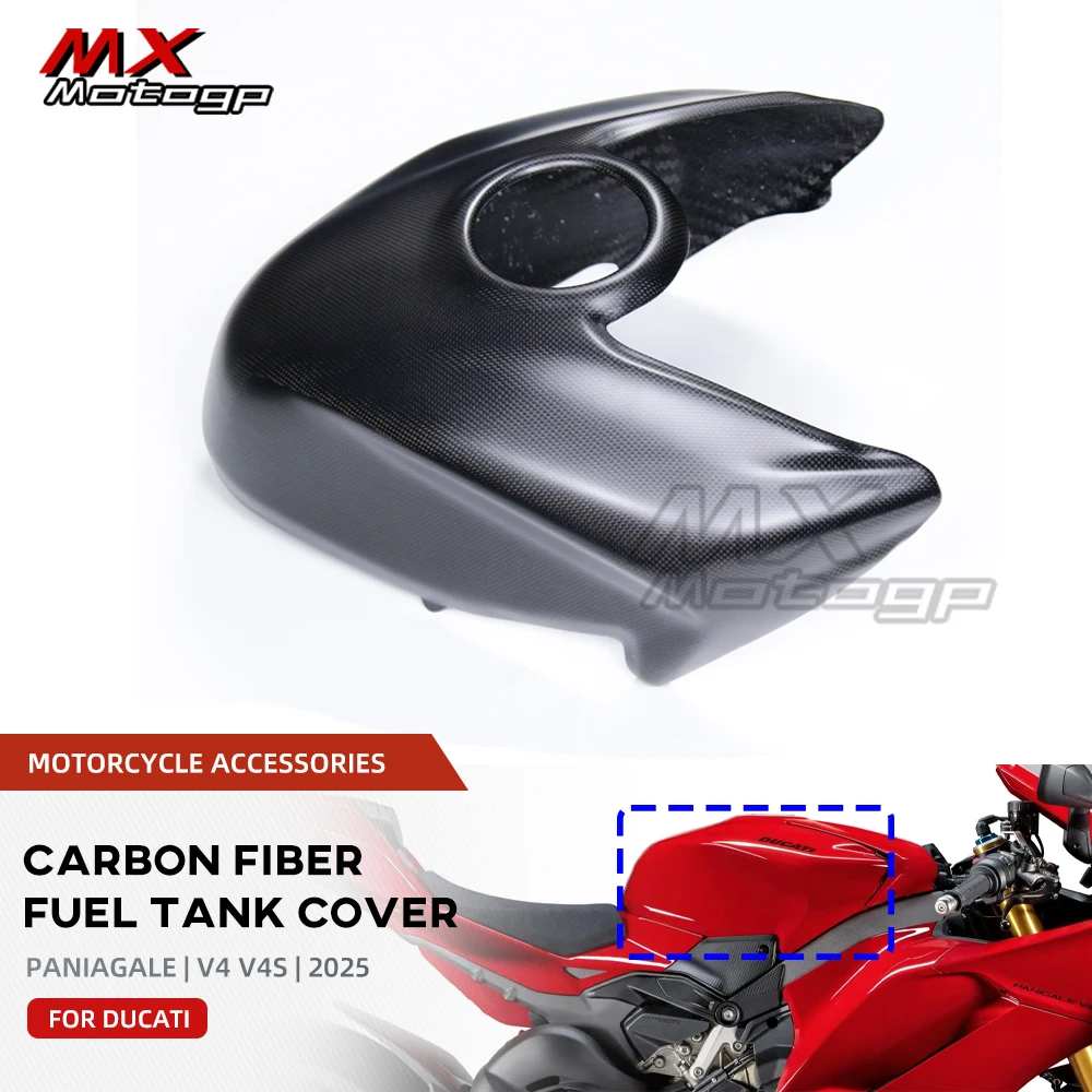 

100% Carbon Fiber Front Fuel Tank Cover Tirm Protector For DUCATI Panigale V4 V4S 2025 Motorcycle Accessories Tank Fairing Kits