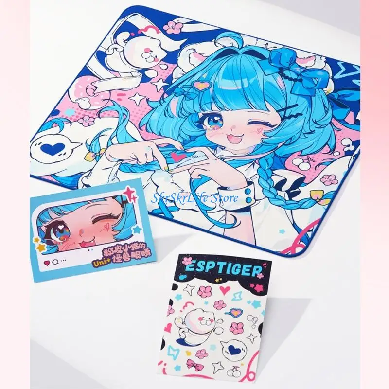 

E65E Soft Rubber Gaming Mouse Pad With Pink/Blue Mouse Pad For Precise Control And Comfort