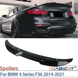 MAGICKIT FOR 14-20 BMW F36 4 SERIES 428i 430i 440i GRAN COUPE 4DR PSM STYLE ABS Trunk Spoiler Wing Car Accessories