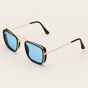 Small square sunglasses of the metal frame, UV protection, retro glass, European and American form, Korean version 8 Main Sales Orient Watch - №5
