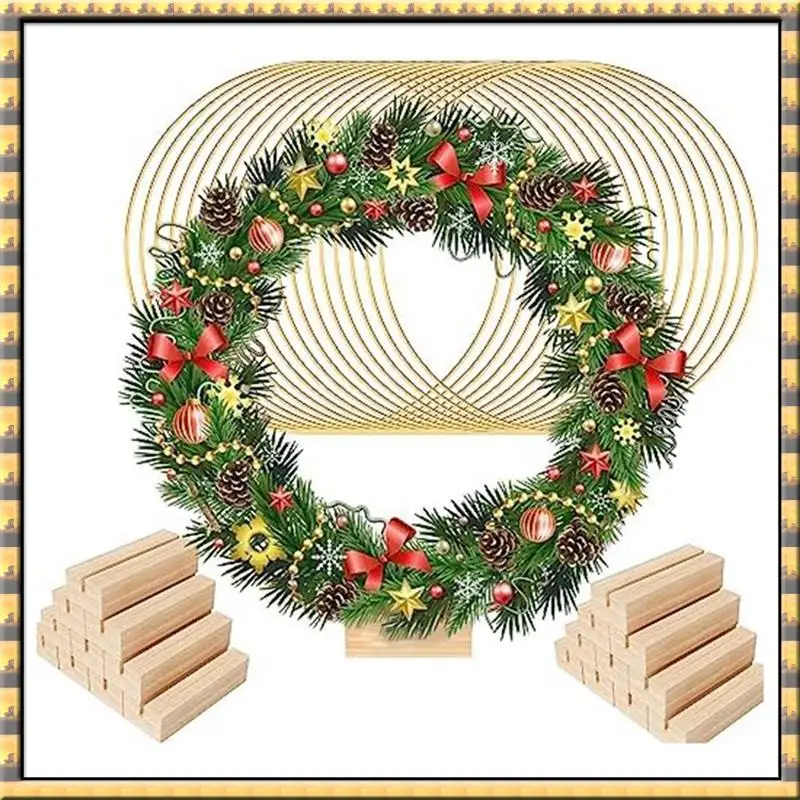 

^AT03 Top 20PCS Floral Hoop Centerpieces With Holders,Tassel Rings Metal Balloon Arch Stand For Table,Wedding Christmas Wall Han