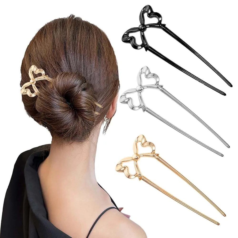 

3 Pcs Classical Metal U Shaped Hairpin Vintage Hair Sticks Hair Fork Pins French Twist Hairs Pin Hair Fork Pins HairPins