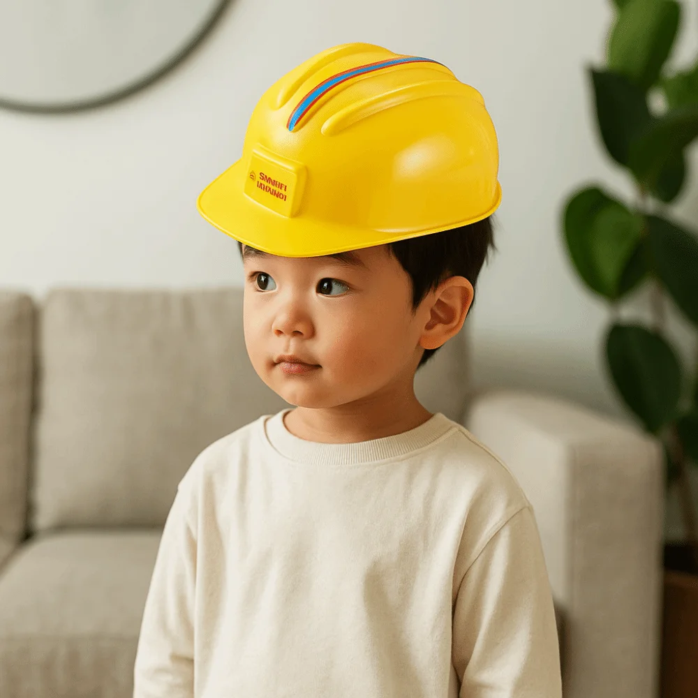 Cute Plastic Simulation Engineering Hat Cosplay Ornaments Safety Engineering Hat Construction Hat Toy Festive Party