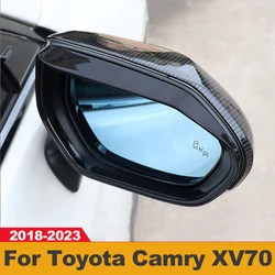 Car Rearview Rain Eyebrow Guard Cover Side Door Mirror Visor Shield Accessories For Toyota Camry 70 XV70 2018-2021 2022 2023