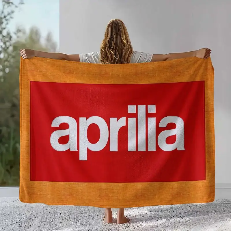 Vintage A-Aprilia Racing Car Soft Flannel Throw Blanket,Cozy Blanket for Bed,Sofa,Living Room,Picnic,Camping,Home Decor Moto