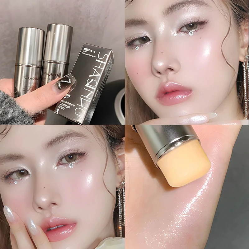 4 colori High Light Stick Make Up Face Body Illuminator crema idratante Glitter naturale tenero cosmetici per il trucco coreano