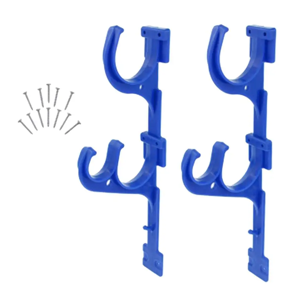 Set of 2 Durable Pool Pole Hanger Pool Accessories Clips for Vacuum Cleaners