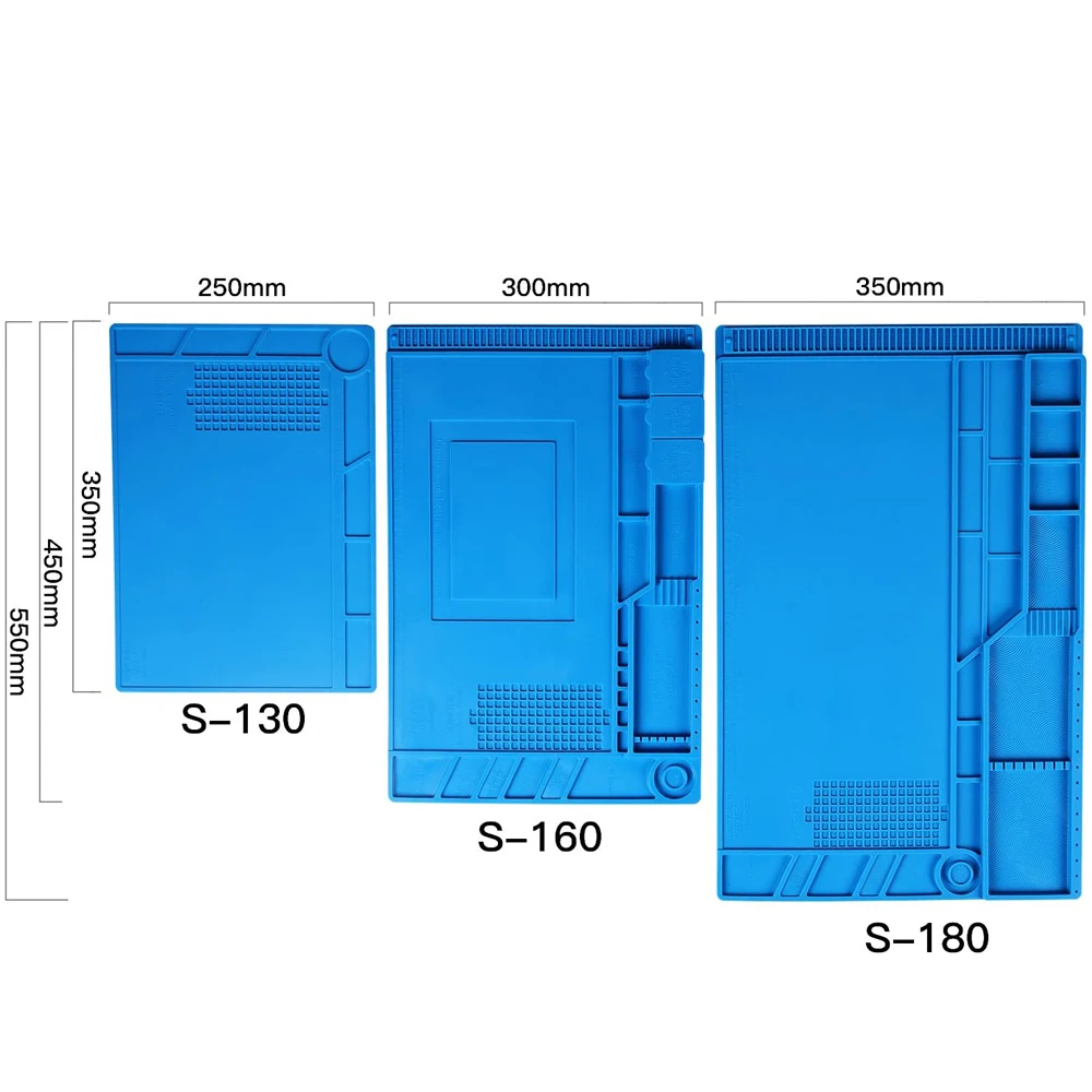 Alfombrilla magnética de silicona para Estación de soldadura, resistente al calor, antiestática, para teléfono electrónico, portátil, reparación de