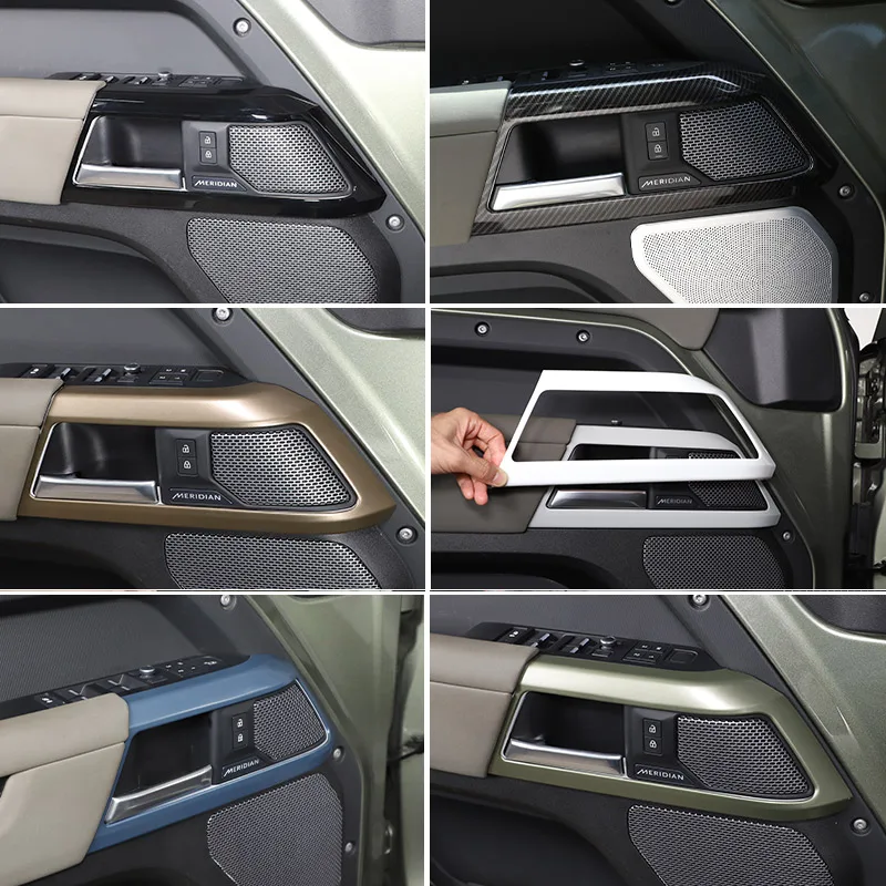 For Land Rover Defender 90 110 2020-2024 Car Inner Door Handle Frame Inner Door Bowl Protection Sticker Car Accessories