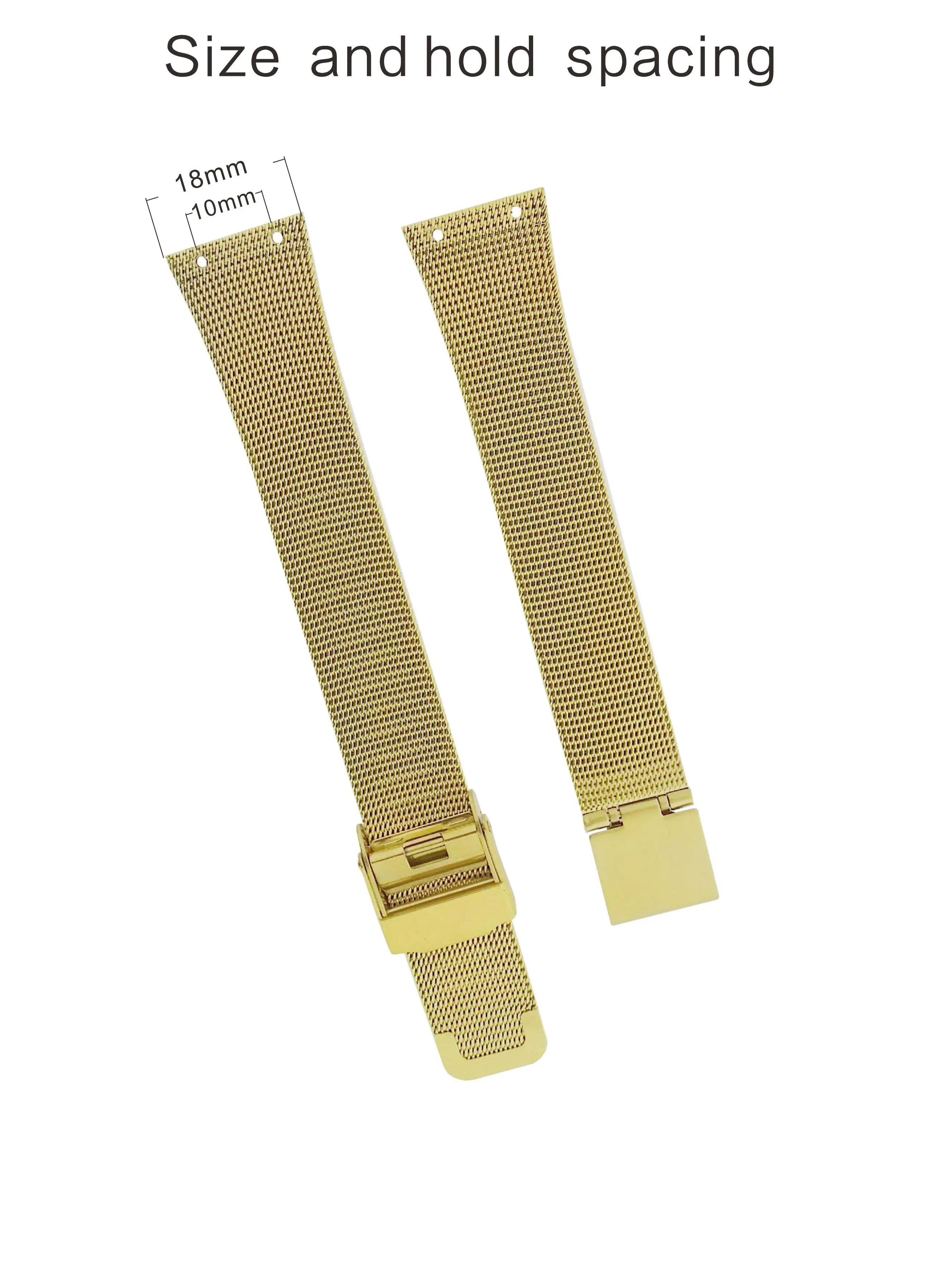 Replacement Watch Band for Bering Unisex Watch with Screw Slim Strap 18mm-14mm (Hole Spacing 10MM)