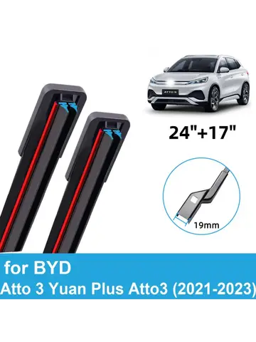 2PCS Car Wiper Blades for 2021-2023 BYD Atto 3 Yuan Plus Atto3 Front Windscreen Windshield Double Rubber Accessories 2022 2023