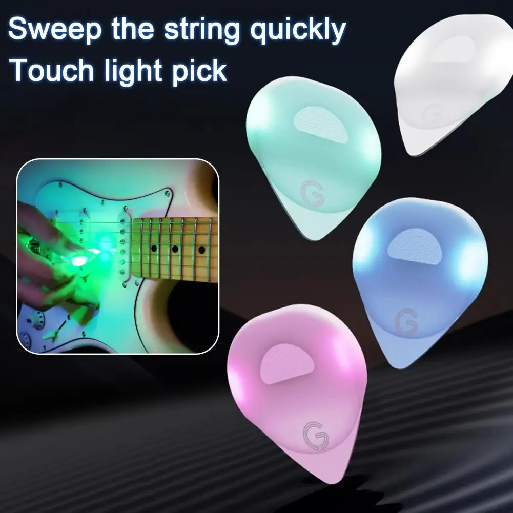 

Light Up Guitar Pick 0.58/1.0MM Thickness LED Luminous Guitar Pick Ukulele Acoustic Folk Guitar Electric Glowing Plectrum