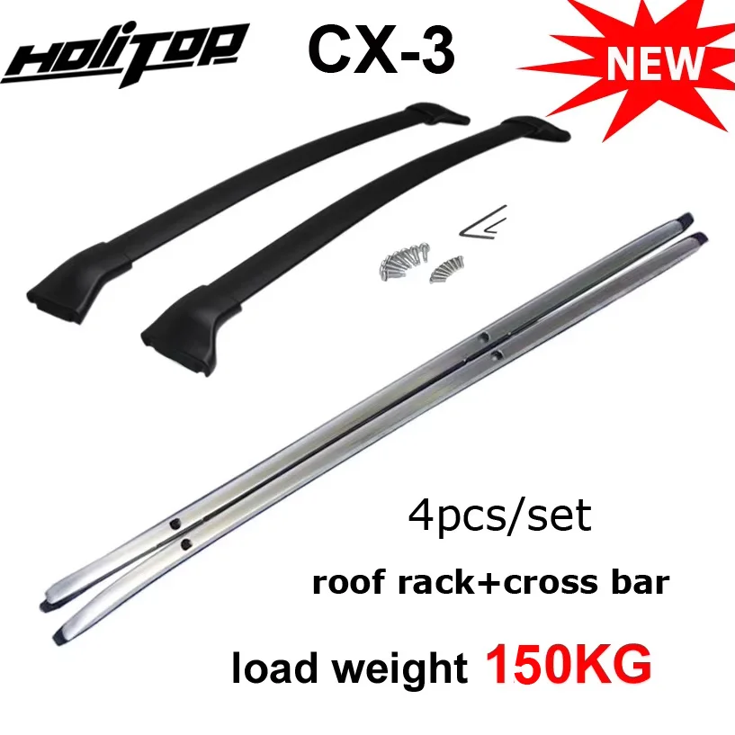 OE model roof rail roof rack & cross bar for Mazda CX-3 2017 2018 2019 2020 2021 2022 2023 2024 2025,free drill,load 150kg