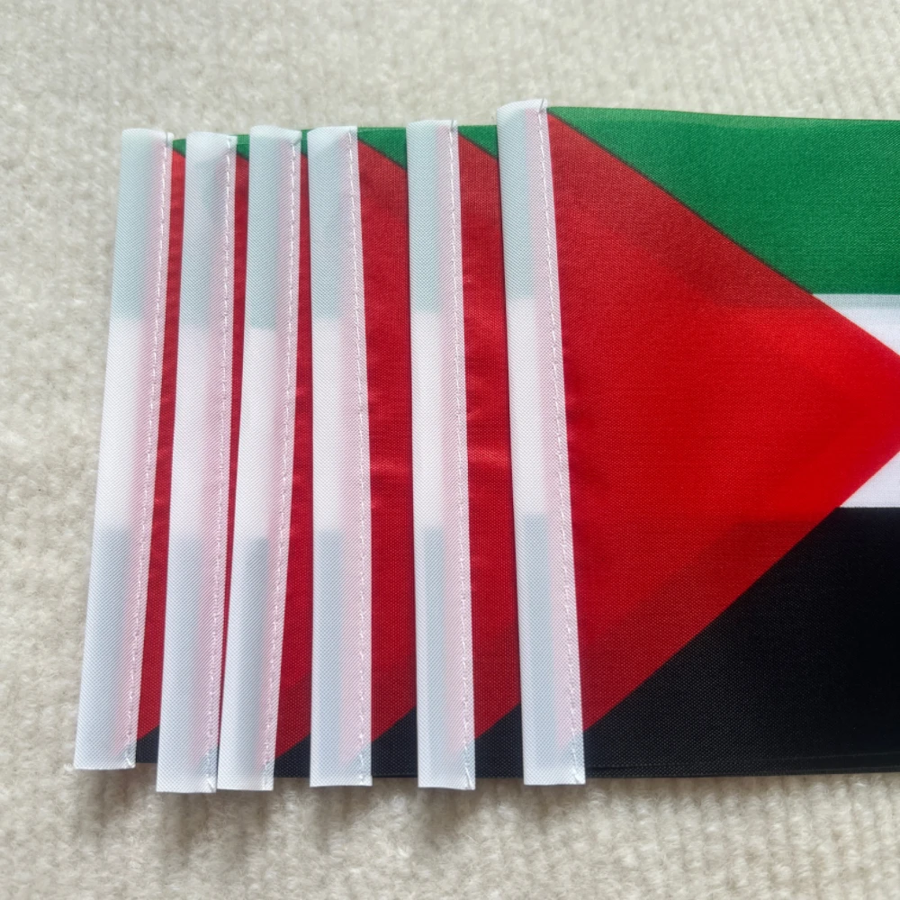 Bandera Palestina poliéster resistente con asta para manifestaciones - imagen 5
