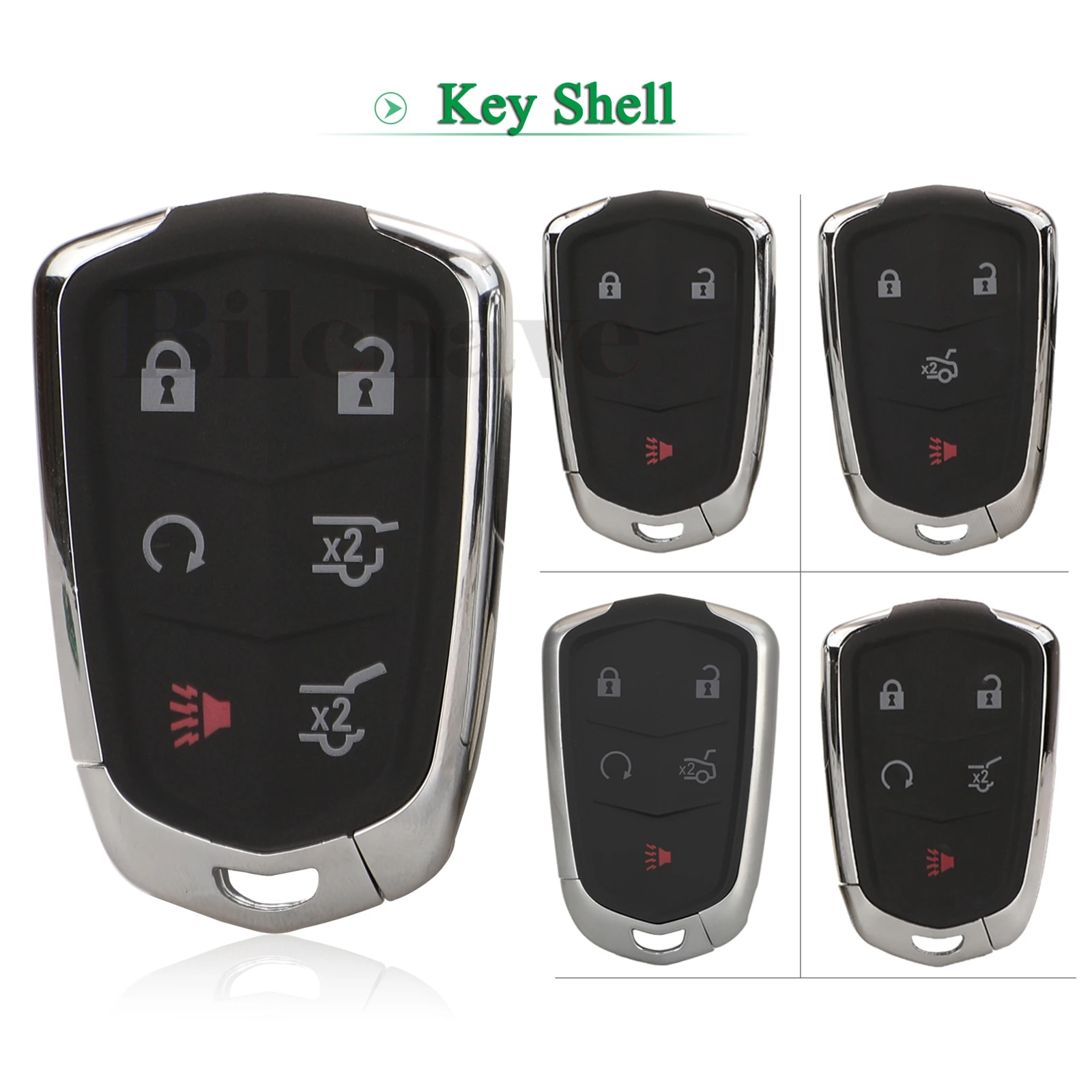 

jingyuqin 3/4/5/6 Buttons For Cadillac Escalade SRX CTS ATS XTS ESV Control Smart Key Shell Case Fob Replacement