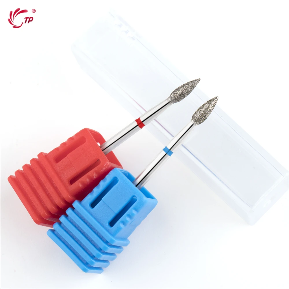 TP 5PCS Set di punte per trapano per unghie diamantate Punte per frese rotanti per accessori per utensili per sbavature per unghie per pedicure elettrica