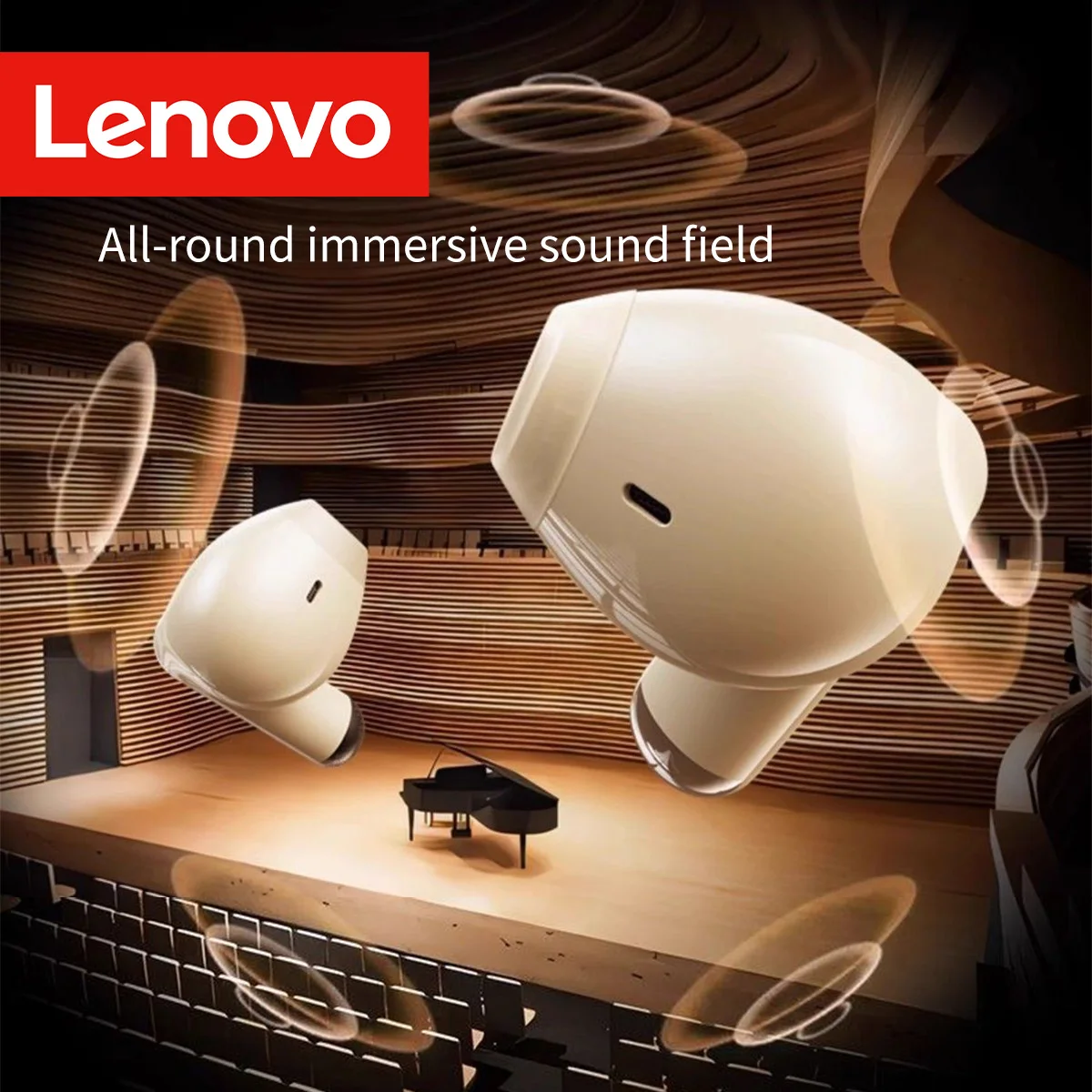 لينوفو اللاسلكية Tws الرياضة سماعات الموسيقى Anc الحد من الضوضاء Hifi ستيريو Bt5.4 عمر البطارية الطويل Hd دعوة سماعات مريحة #6