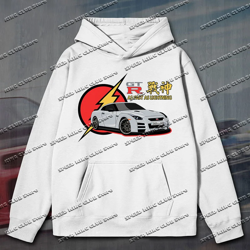 Car Enthusiast Racing Suit Hoodie Men Women Sweater Autumn and Winter Hoode GTR Printed Casual Streetwear Fashion Oversize Tops